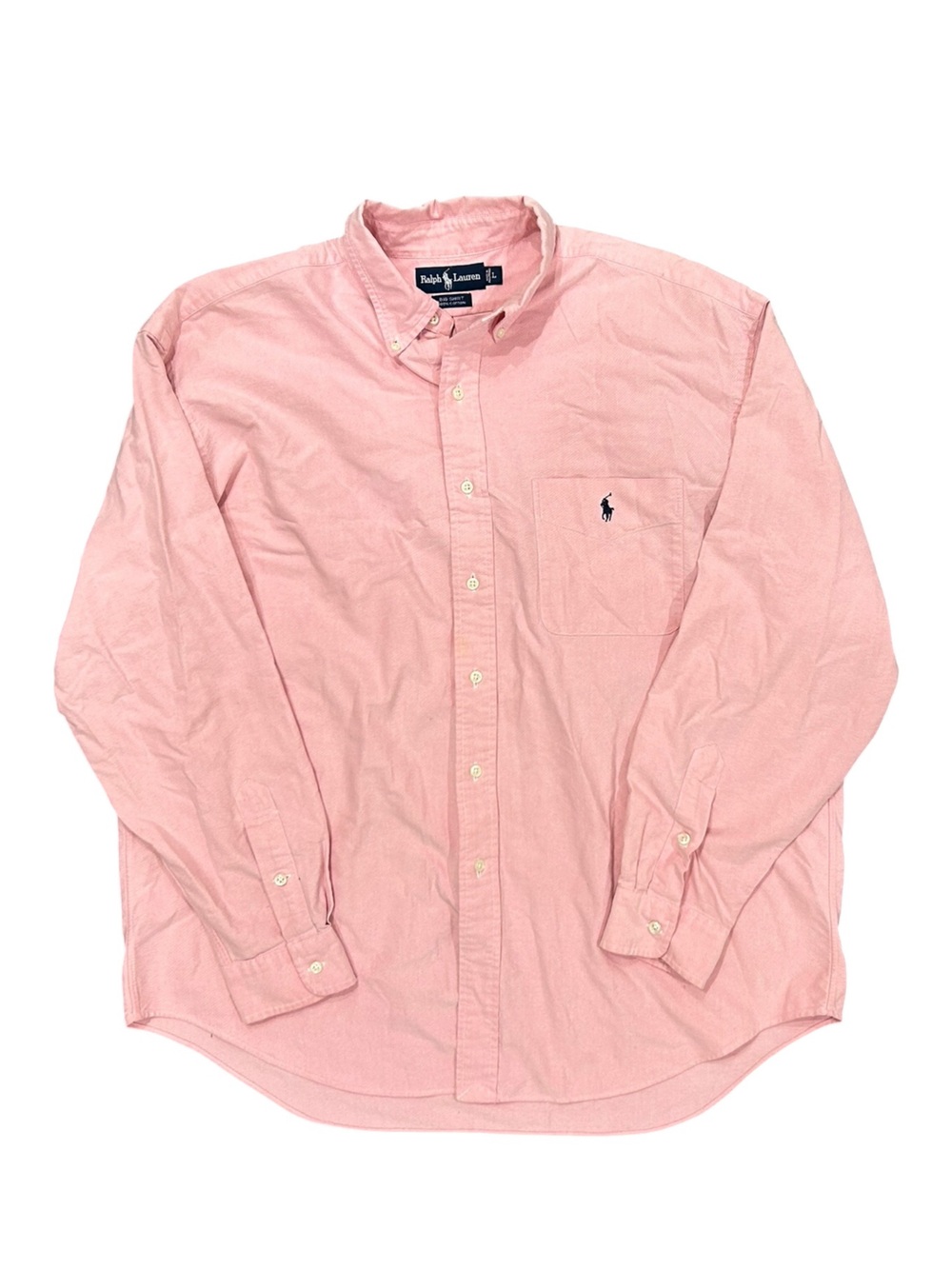 Men’s XL “Big Shirt” 100% cotton pink Ralph Lauren Button up shirt